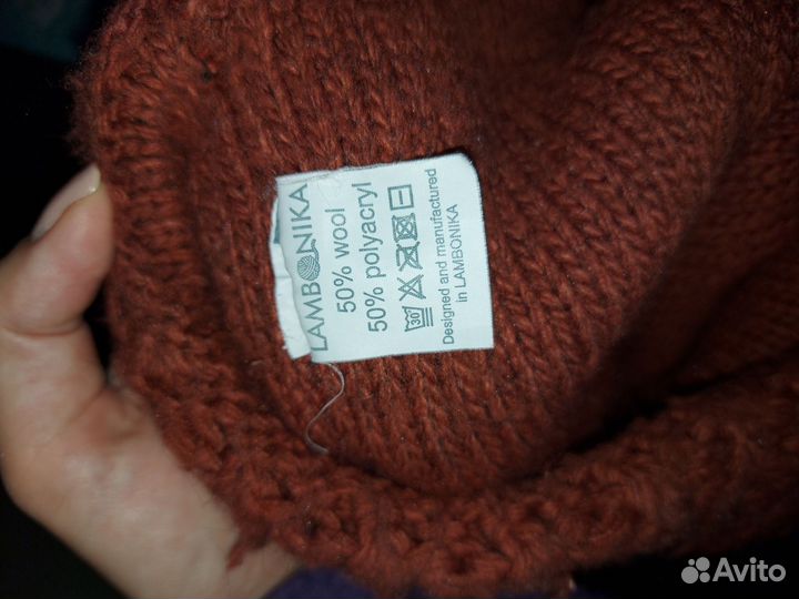 Шапка и снуд с шерстью