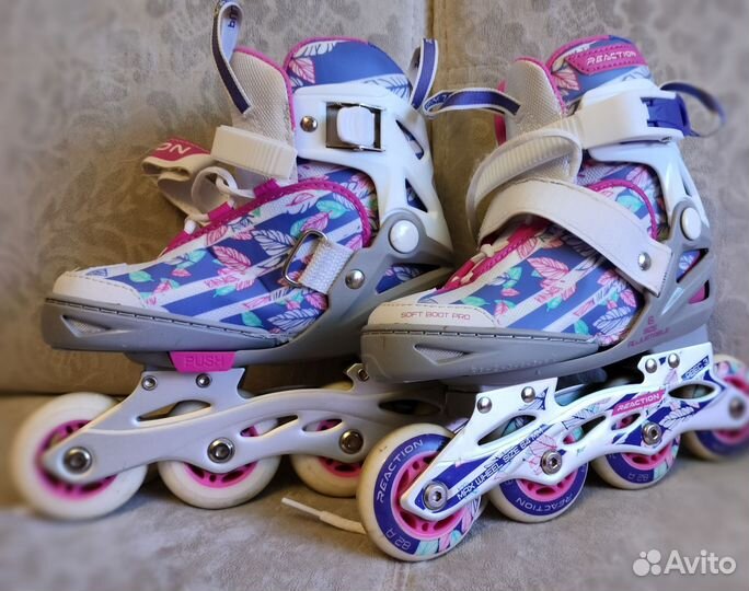 Роликовые коньки Rainbow раздвижные детские 26-31