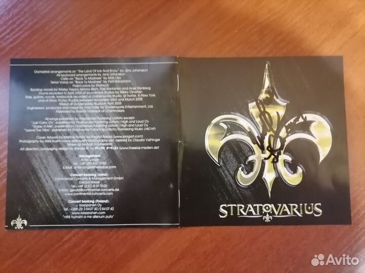 CD Stratovarius с автографом Тимо Толкки