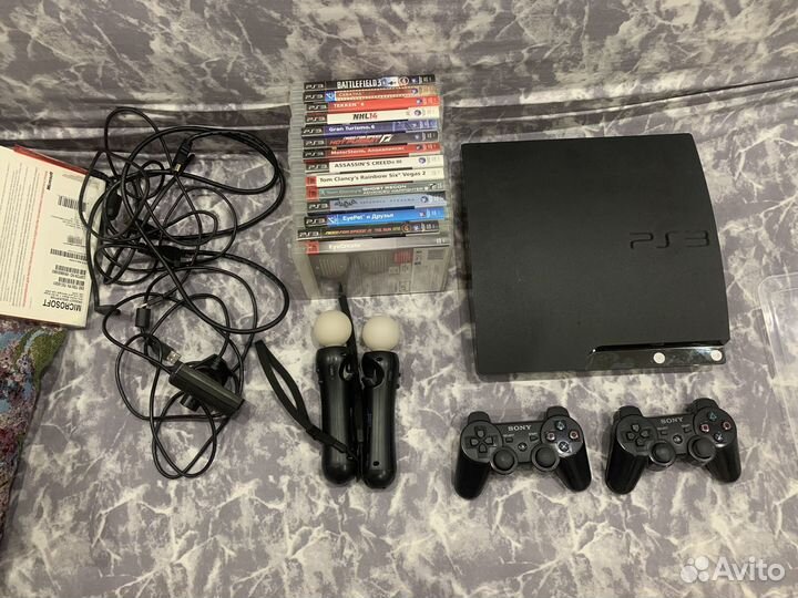 Игровая приставка ps3 slim прошитая 320 gb