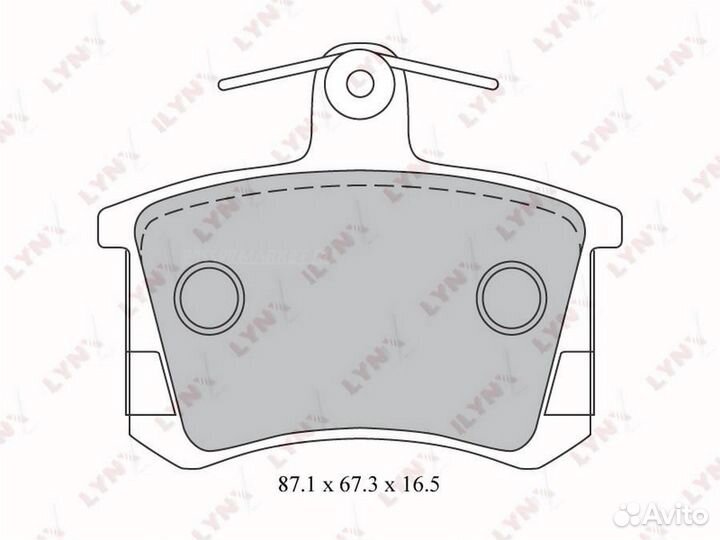 Lynxauto BD-1208 Дисковые тормозные колодки зад прав/лев