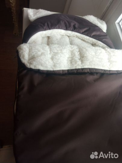 Зимний конверт в коляску на овчине до 3 лет