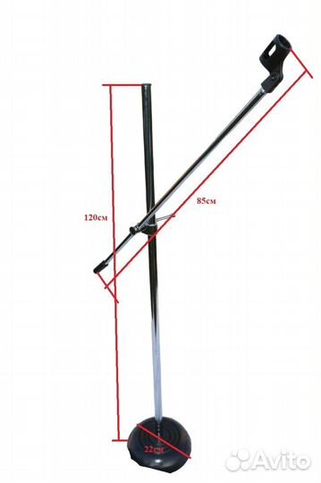 Микрофонная стойка усиленная с круглым основанием