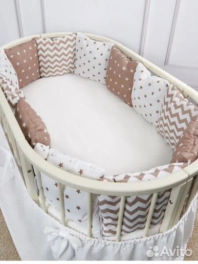 Бортики в кроватку новые + одеяло