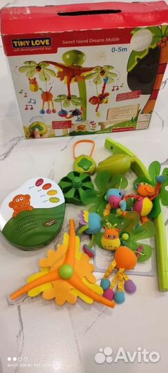 Кроватка детская Можга с маятником и ящиком, мобил