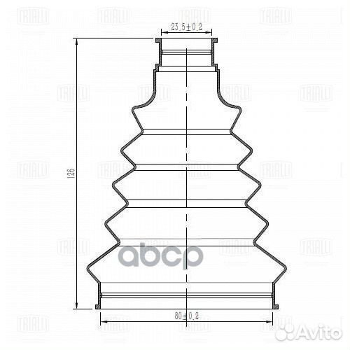 Пыльник ШРУС наружный astra J (10) (trialli)