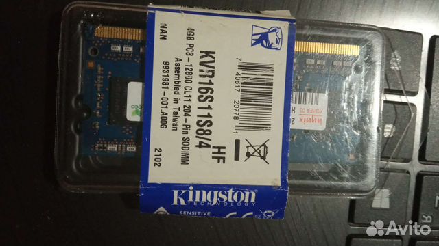 Оперативная память для ноутбука 4 гб, новая