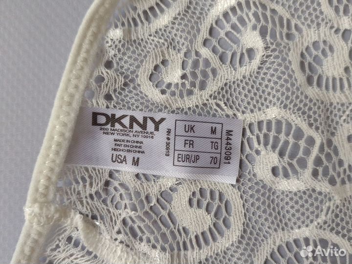 Новые женские белые кружевные трусы M/46 dkny