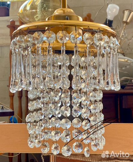 Хрустальная люстра СССР винтажная 1976 год выпуска