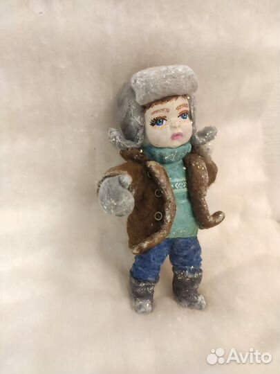 Ватные елочные игрушки