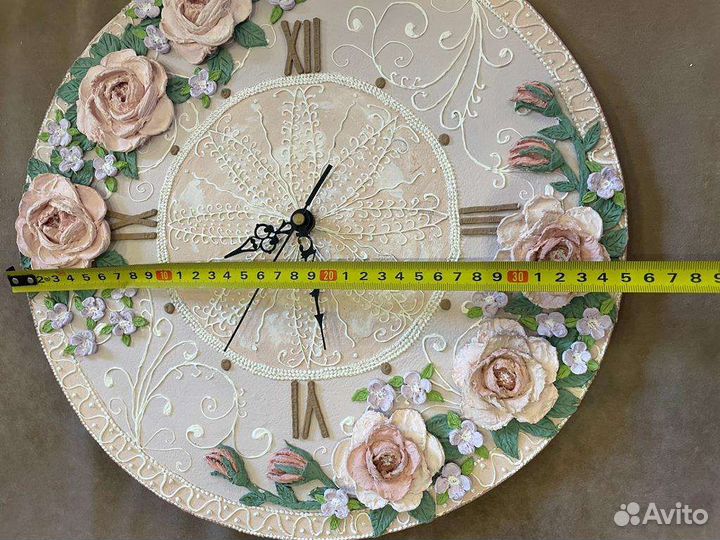 Часы настенные ручной работы 35 см