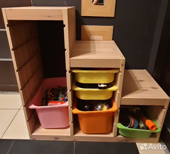 Стеллаж IKEA с ящиками