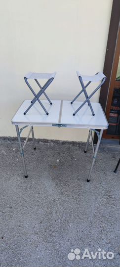 Стол 90*60см и 2 стула складной туристический