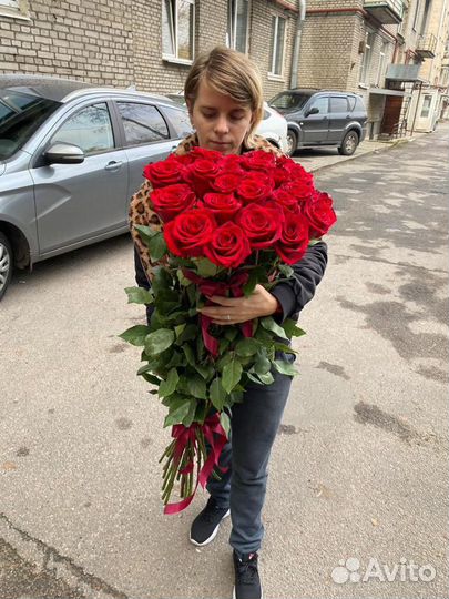 Розы 100 см премиум