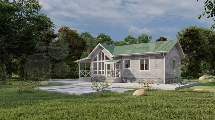 Дом 124,8 м² на участке 7 сот.