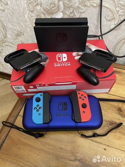 Nintendo switch rev 2 прошитая + жирный комплект