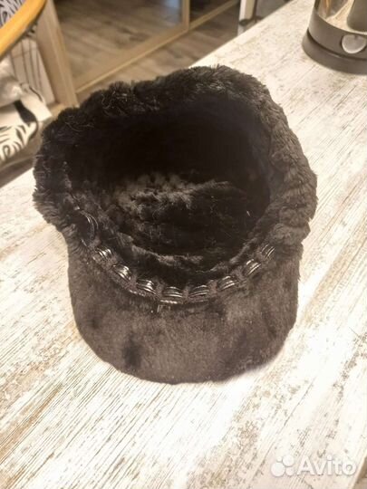 Шапка бейсболка вязаный бобрик