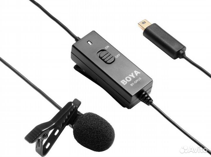 Петличный микрофон для GoPro Boya BY-GM10 (ориг)