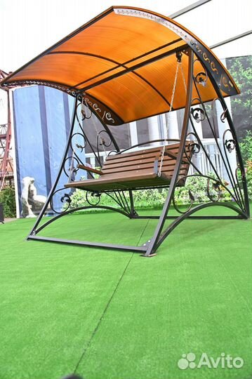Качеля садовая, раскладная, с мягким сидением
