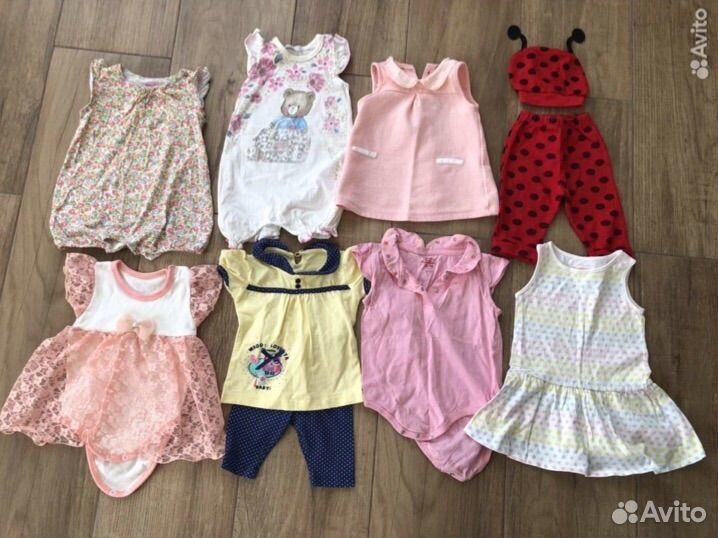 Вещи пакетом на девочку 68 74 80