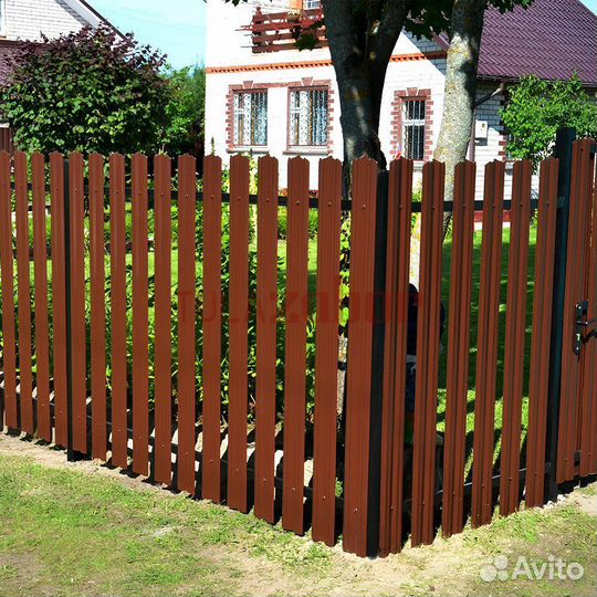 Забор из евроштакетника в Болохово