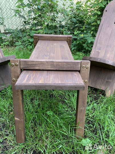 Деревянная мебель 2 стула и стол Викинг