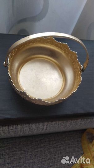 Вазочка жёлтый металл СССР