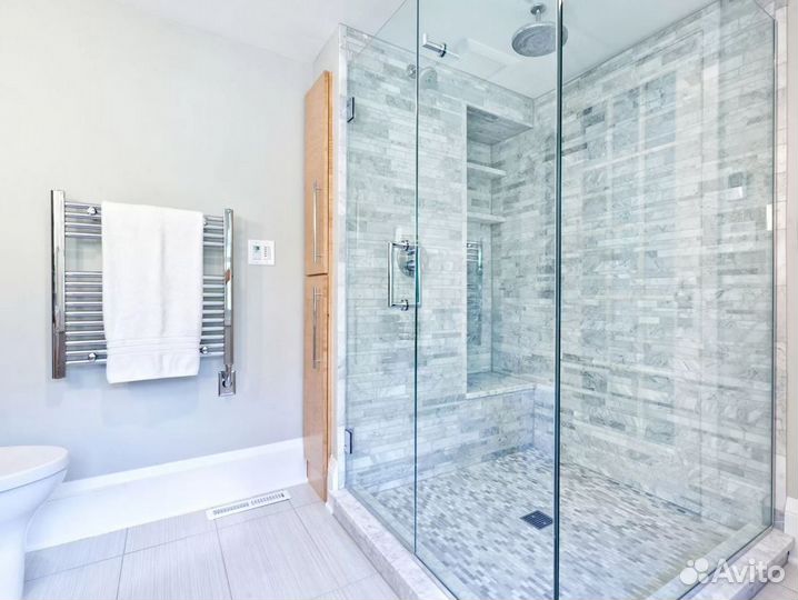 Перегородка душевая из стекла