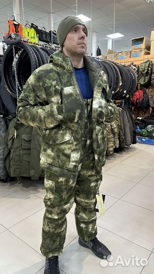 Костюм зимний Горка 5 на флисе Мох