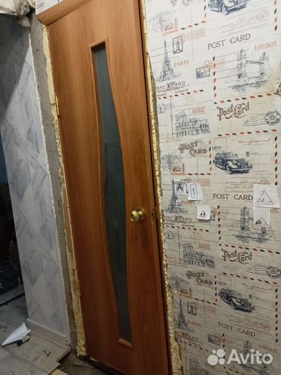 Межкомнатные двери бу 60 см с коробкой