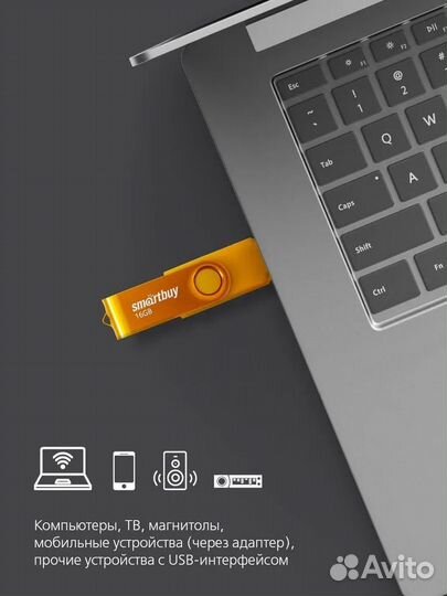 Флеш-накопитель USB 2.0 Smartbuy 16 GB Twist (SB01