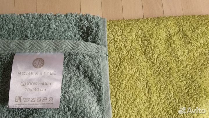 Комплект больших махровых полотенец б/у