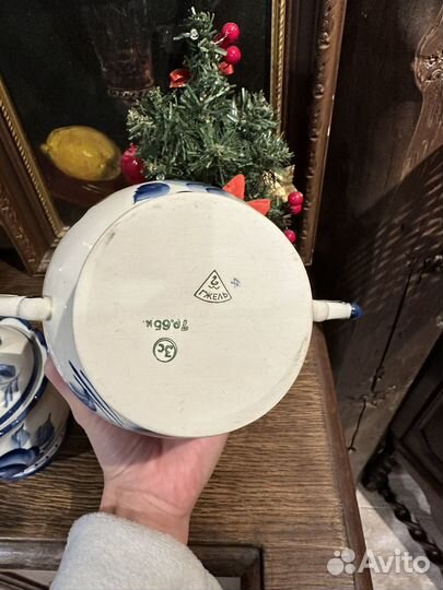 Гжель сахарница СССР