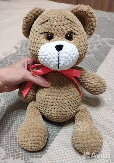 Медвежонок вязаная игрушка