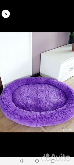 Лежанка для собак большая диаметр 110см