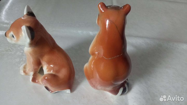 3 шт Фарфоровые статуэтки СССР лфз