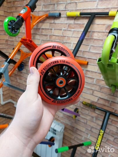 Комплект колес 110мм металл для самоката