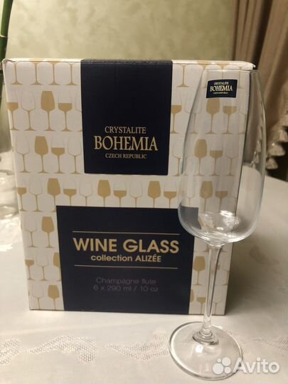 Бокалы для шампанского bohemia 6шт