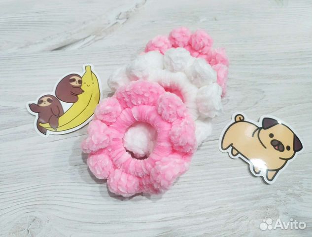 Резинки для волос вязаные набор