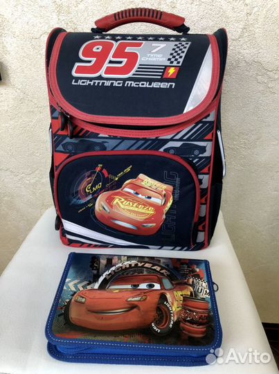 Ранец+пенал школьные Erhaft Тачки