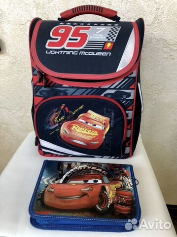 Ранец+пенал школьные Erhaft Тачки