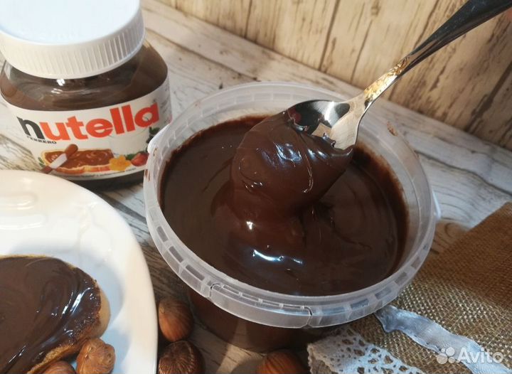 Nutella, паста из кешью, ореховая шоколадная паста