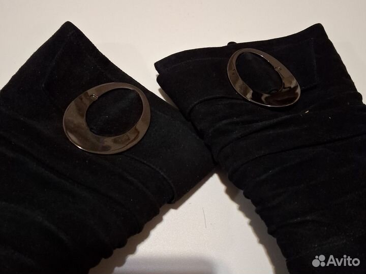 Сапоги женские зимниезамша, натуральный мех 40