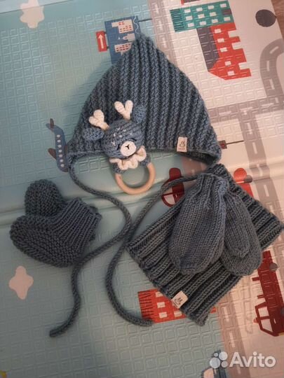 Комплект шапка эльф снуд