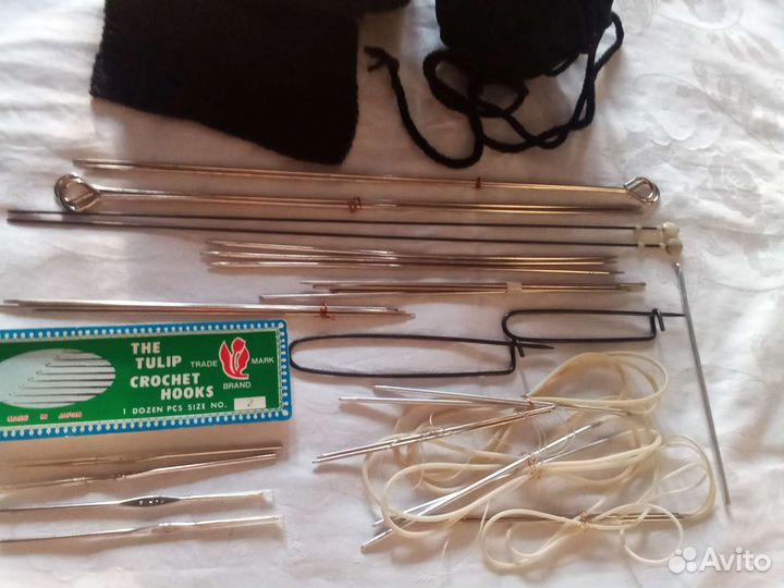 Крючки, спицы для вязания (СССР), шнур для макраме