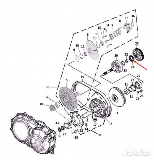 Муфта обгонная сцепления рм 500-2, 650, 650-02 RM