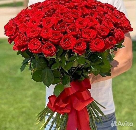 Розы высокие Доставка цветов