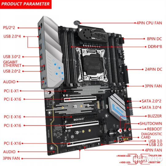 Machinist x99 rs9 mr9s Xeon 2680v4 2690v4 2666v3