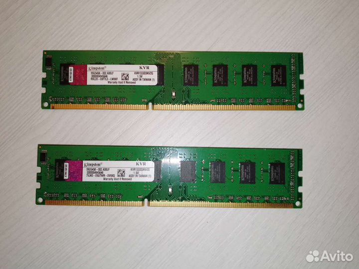 Оперативная память kingston kvr1333d3n9/2g