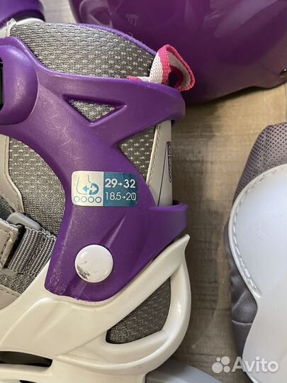 Ролики детские раздвижные oxelo, 29-32 размер